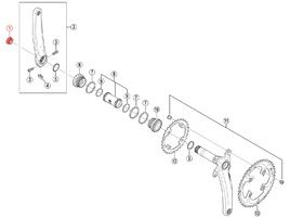 Shimano Vis pour manivelles Hollowtech 2 - Pièces pour pédalier vélo VTT